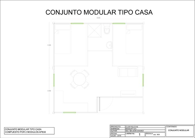 CONJUNTO MODULAR DOBLE TIPO CASA - Conjuntos modulares